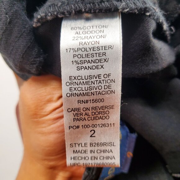 Democracy Ab solution High Rise Slim Straight Jeans Denim Women Size 2 NWT - Picture 5 of 14